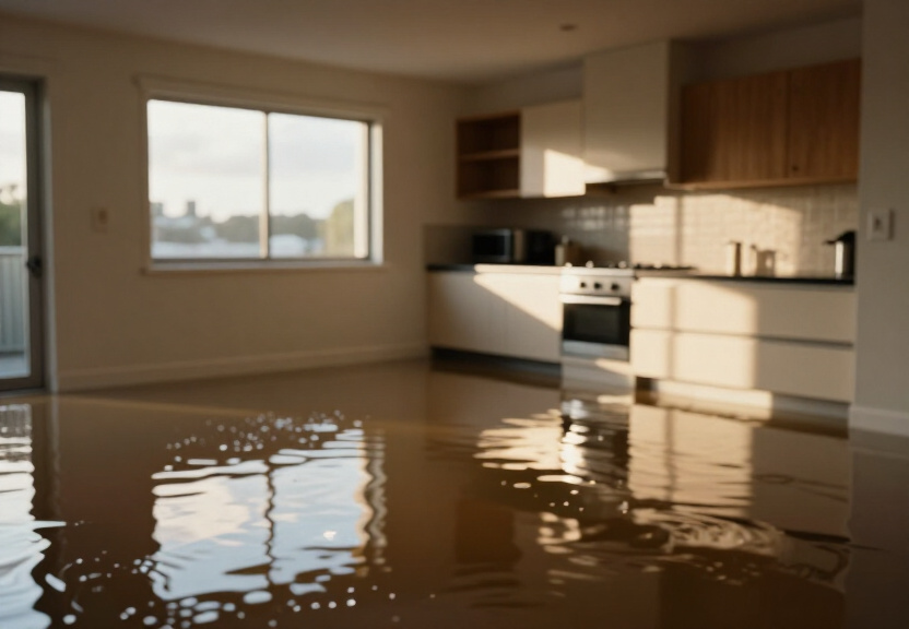 Water-damaged retail space in Emerton before restoration